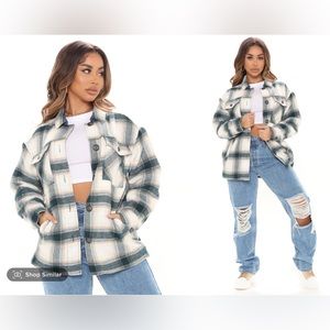 Plaid wool shacket size xl